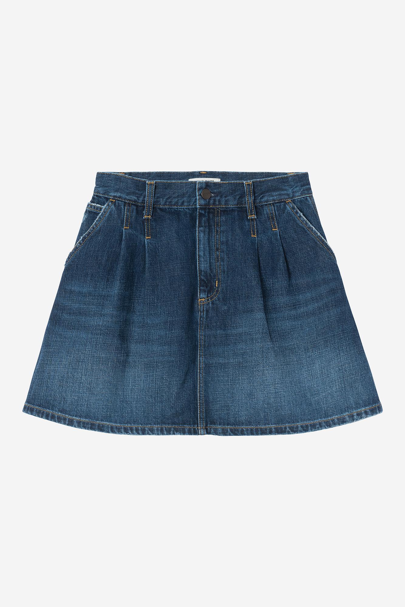 W Billie Single Knee Skirt (dark destroy wash)