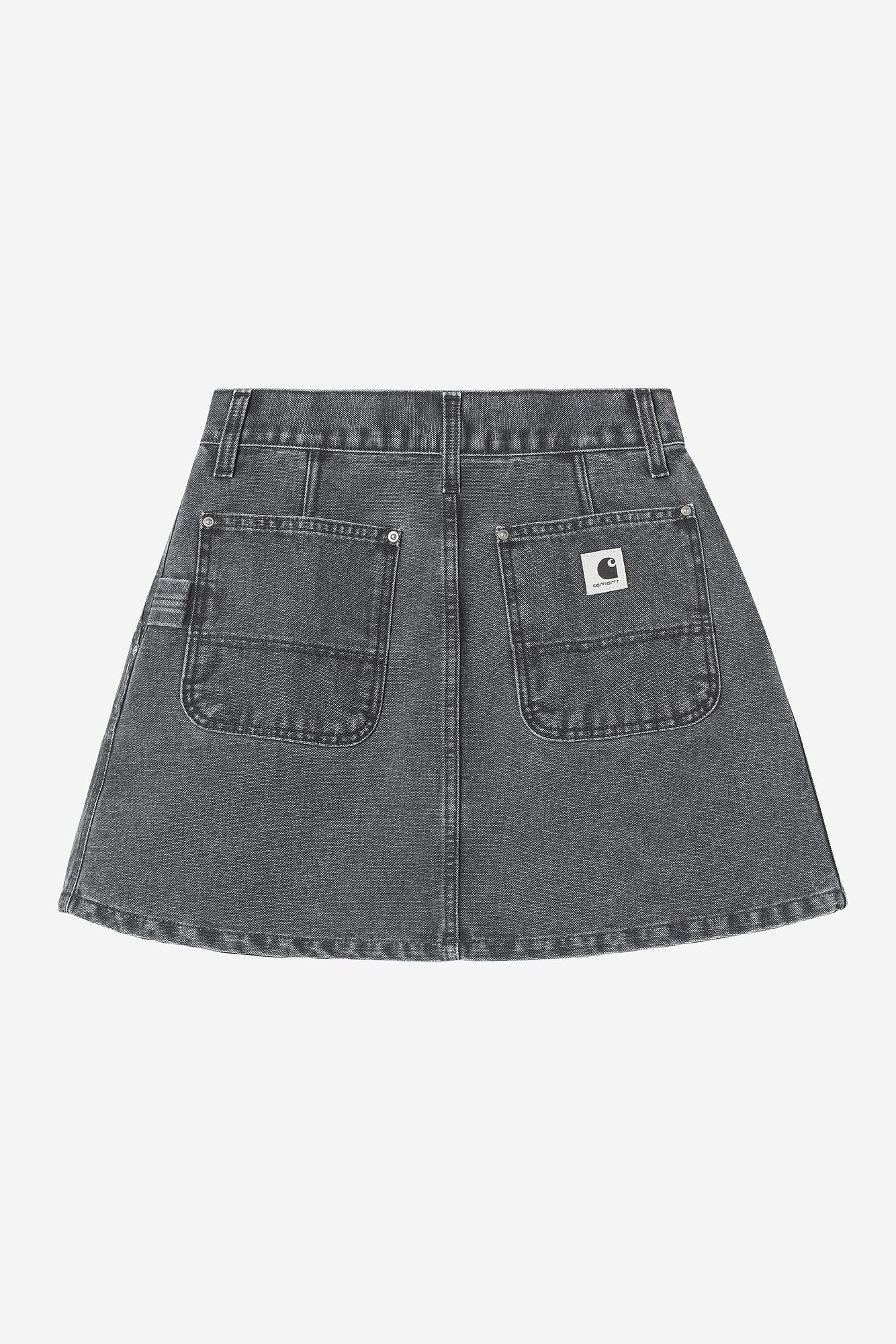 W Billie Single Knee Skirt (heavy stone wash)