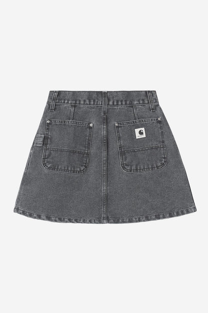 W Billie Single Knee Skirt (heavy stone wash)