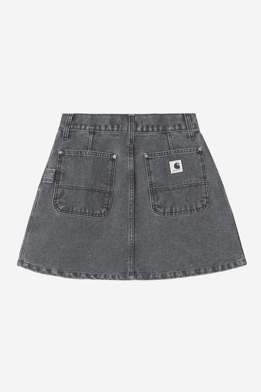 W Billie Single Knee Skirt (heavy stone wash)