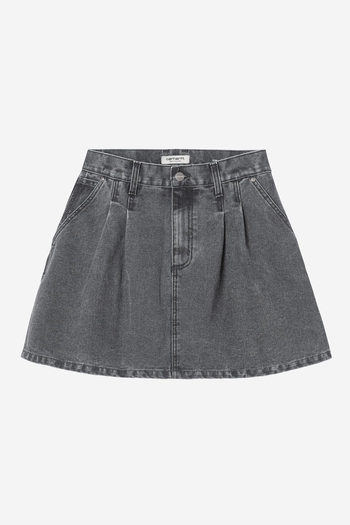 W Billie Single Knee Skirt (heavy stone wash)