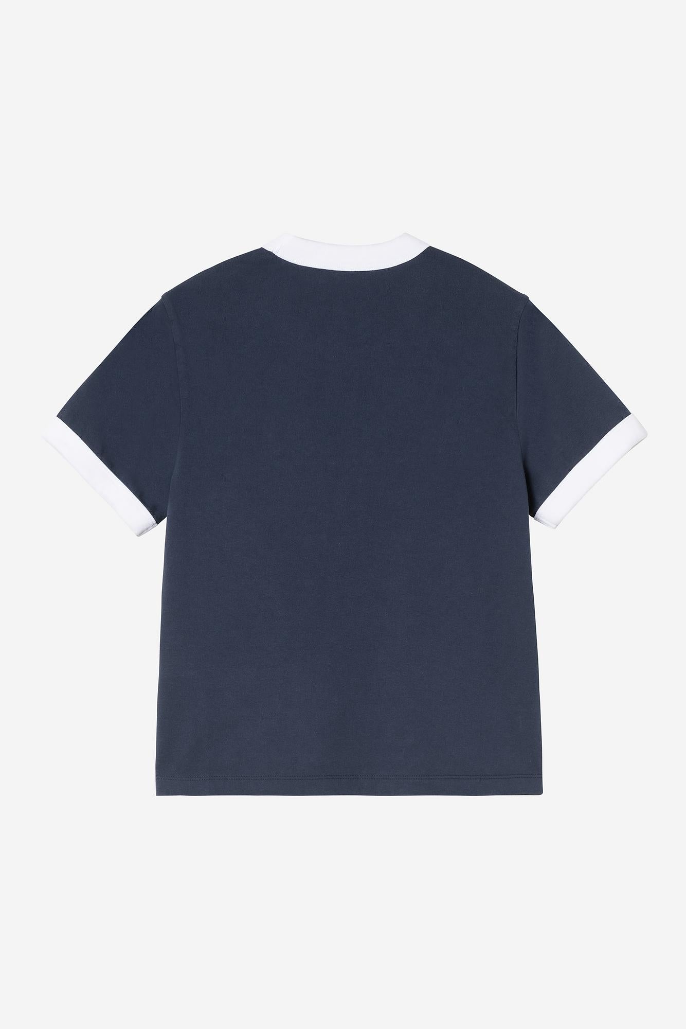 W S/S University WIP Script Ringer T-Shirt (heavy stone wash)