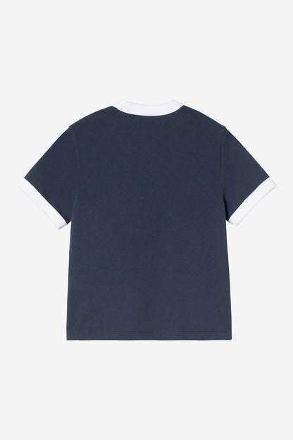 W S/S University WIP Script Ringer T-Shirt (heavy stone wash)