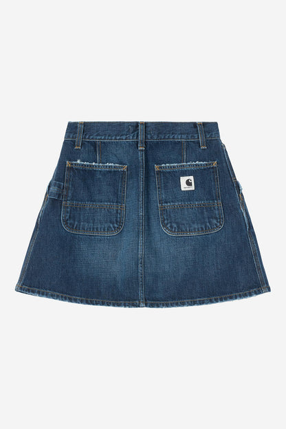 W Billie Single Knee Skirt (dark destroy wash)