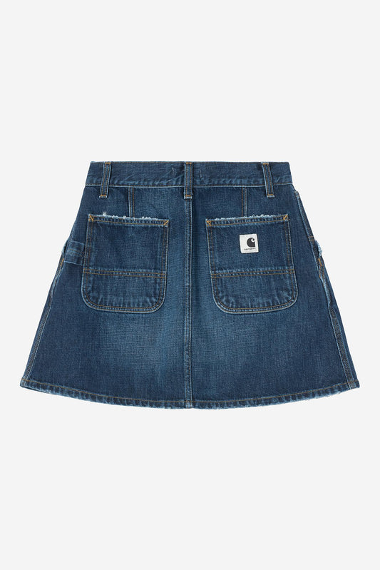 W Billie Single Knee Skirt (dark destroy wash)